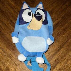 Bluey velvety plush backpack adorable soft clean brand new 12” very cute nice